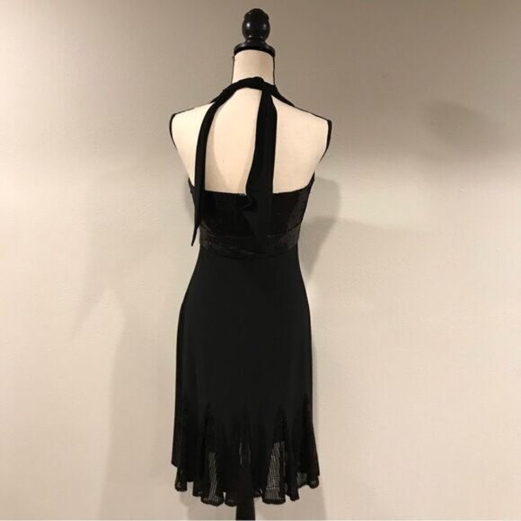 Black Cachet Halter Sequin Dress - Picture 7 of 13